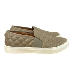 Steve Madden Endell Taupe Leather Quilted Sneakers Size 8 Chunky Platform